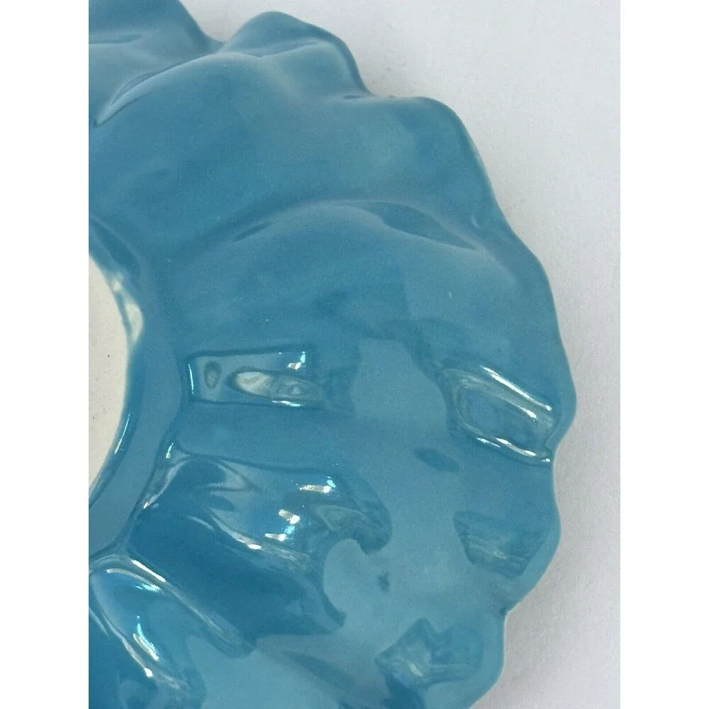 Discontinued Des Pots Turquoise Glazed Lotus Seed Pod Vase